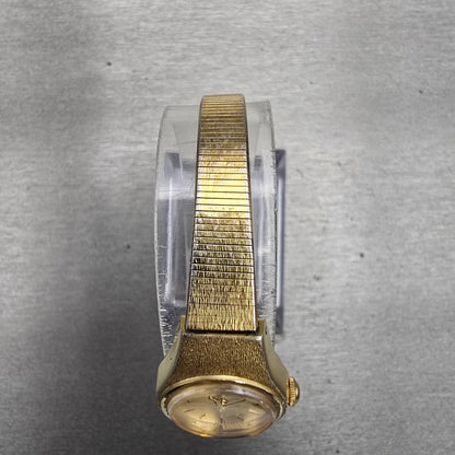 Seiko Watch Women 17mm Champagne Dial Gold Tone Round 5421-0030 New Battery VTG4