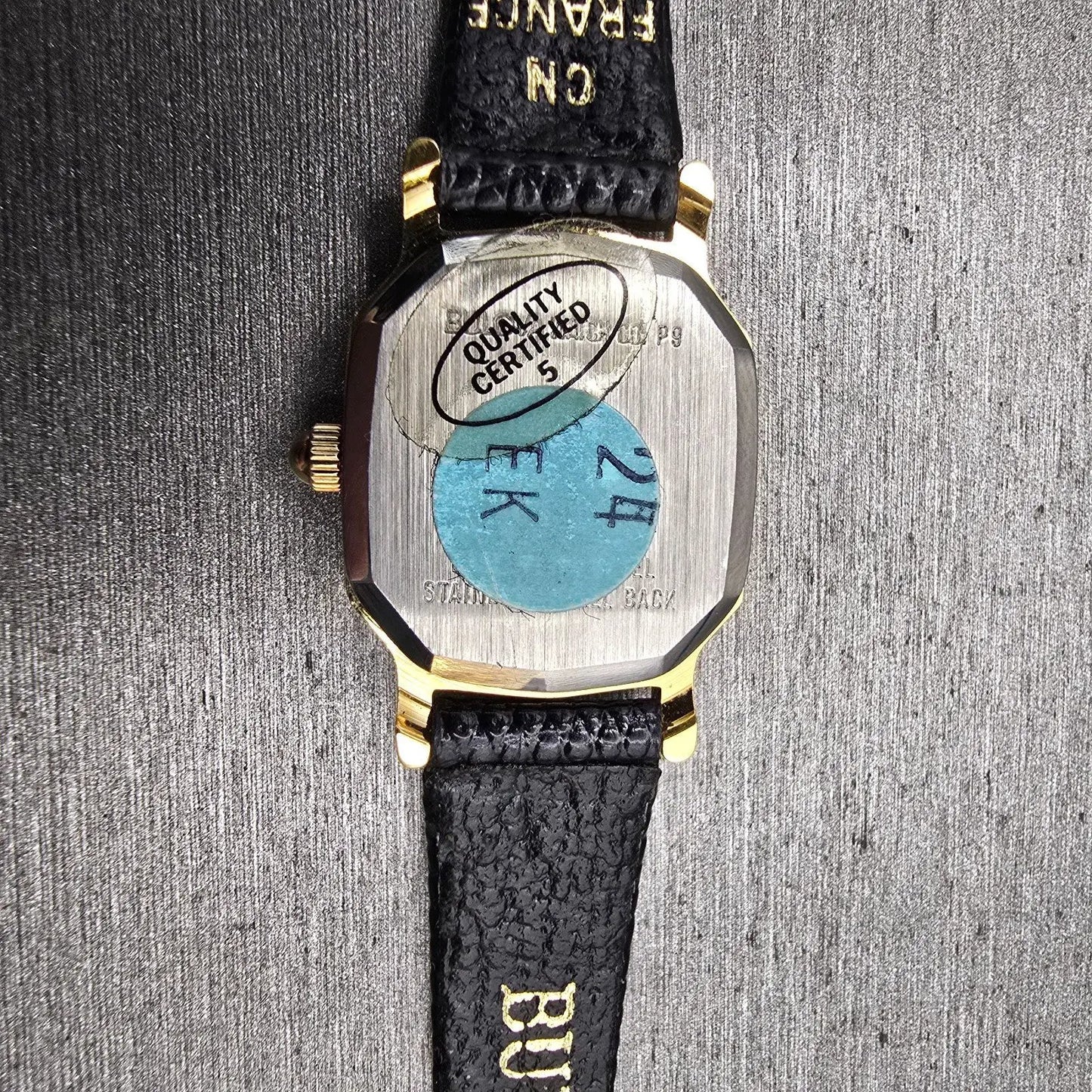 Bulova Watch Women 18mm Gold Dial Gold Tone Octagon 92E24Y New Battery Vintage10