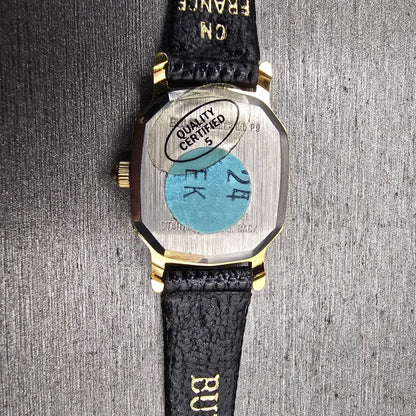 Bulova Watch Women 18mm Gold Dial Gold Tone Octagon 92E24Y New Battery Vintage10