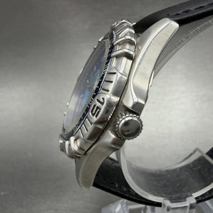 P Guionnet GMT Watch Men 40mm Blue Dial Steel Date Round  New Battery2
