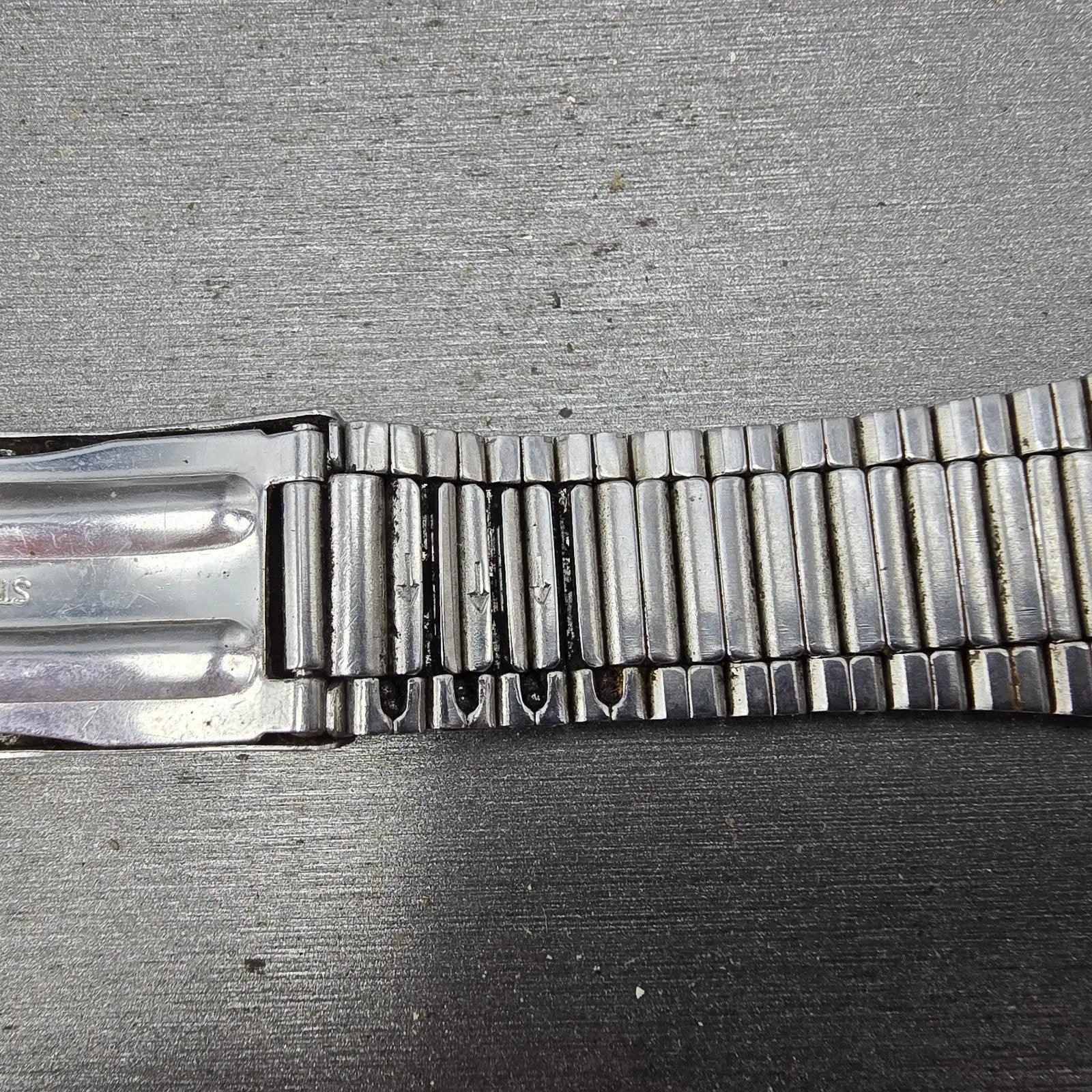 Seiko Bracelet 9mm Stainless Steel Silver Tone Tri Folding Clasp VTG Japan8