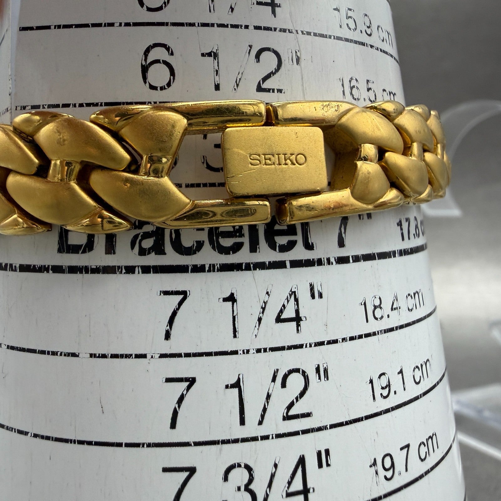 Seiko Tank Watch Women 15mm MOP Dial Gold Tone Rectangle 1F20-0AC0 New Battery10