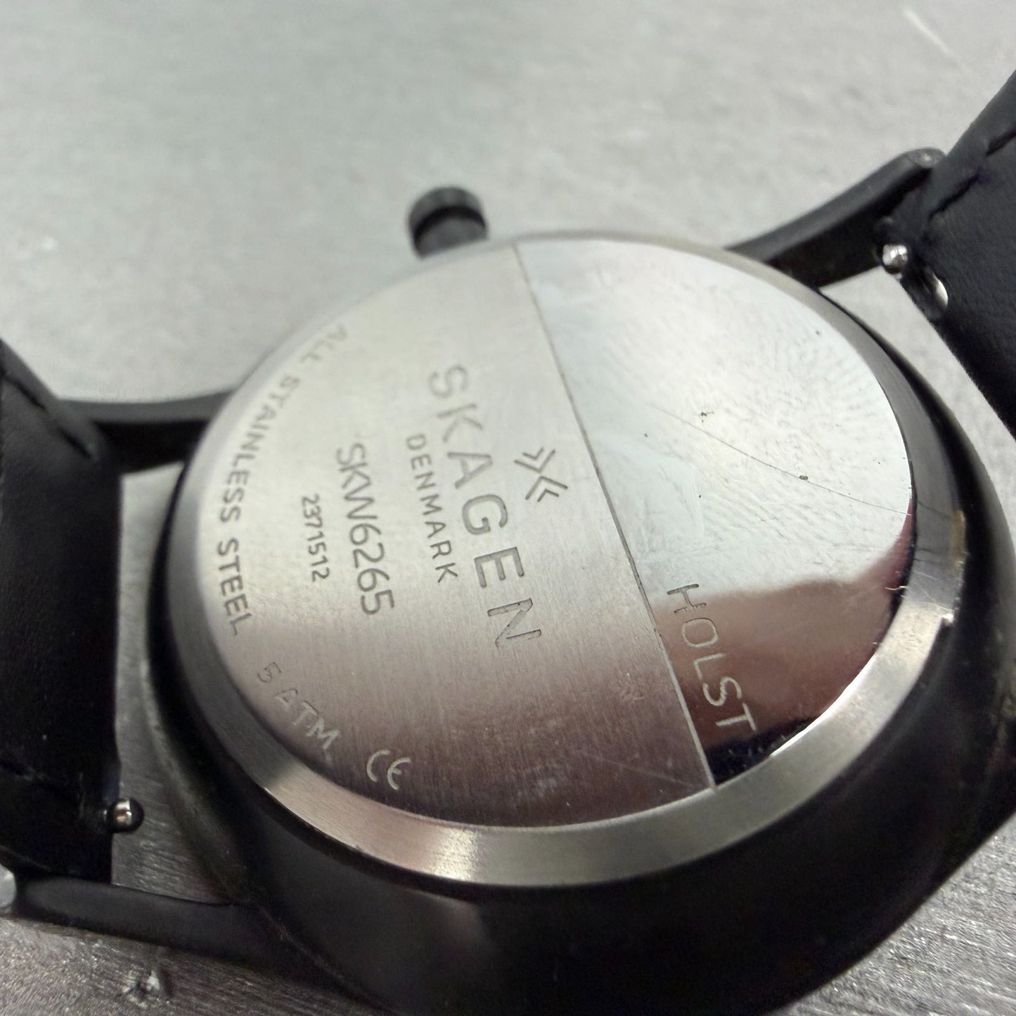 Skagen Holst Watch Men 40mm Black Dial Black Tone Daydate Round SKW6265 New Batt9