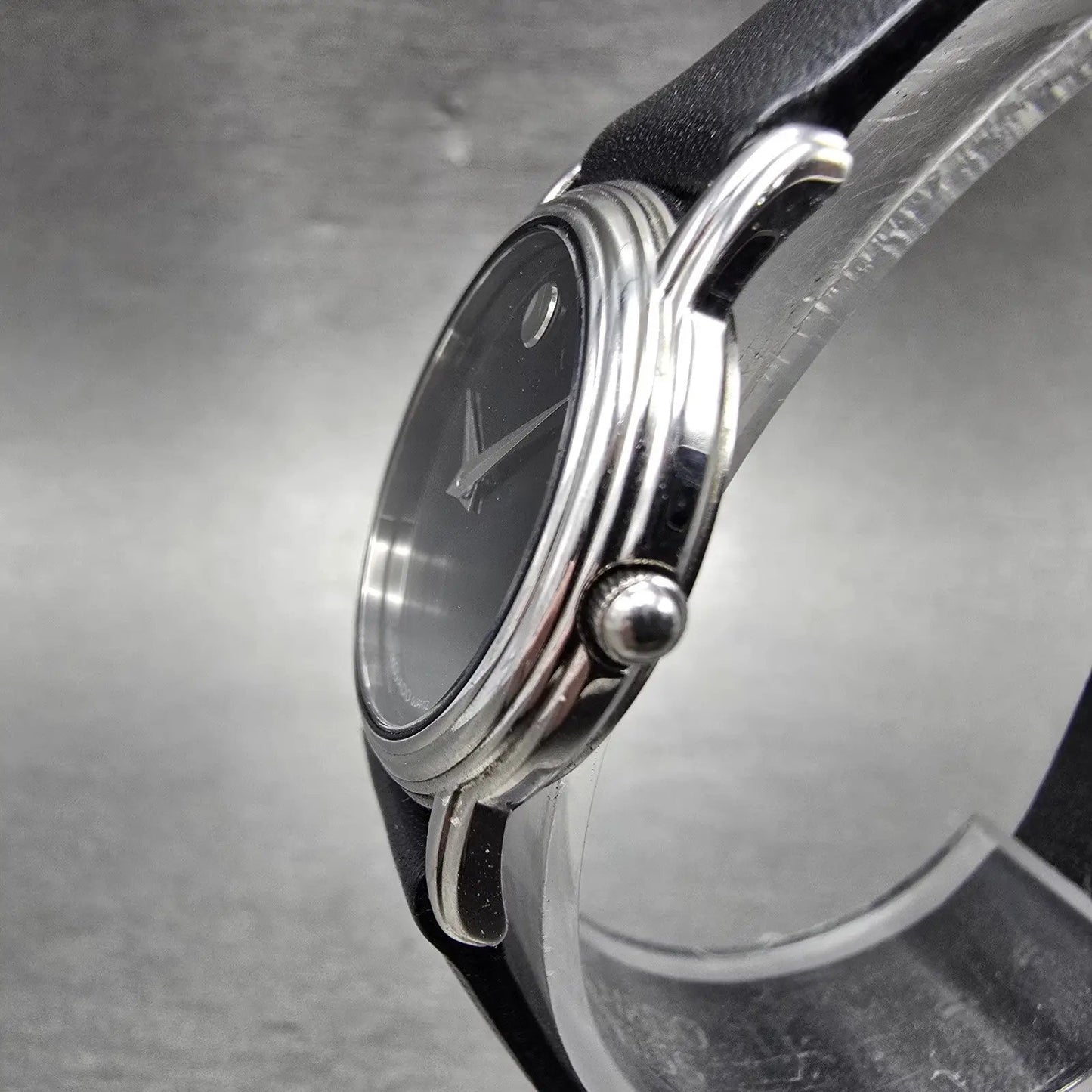 Movado Museum Watch Women 26mm Black Dial Silver Tone Round 84-E4-9840 New Batt2