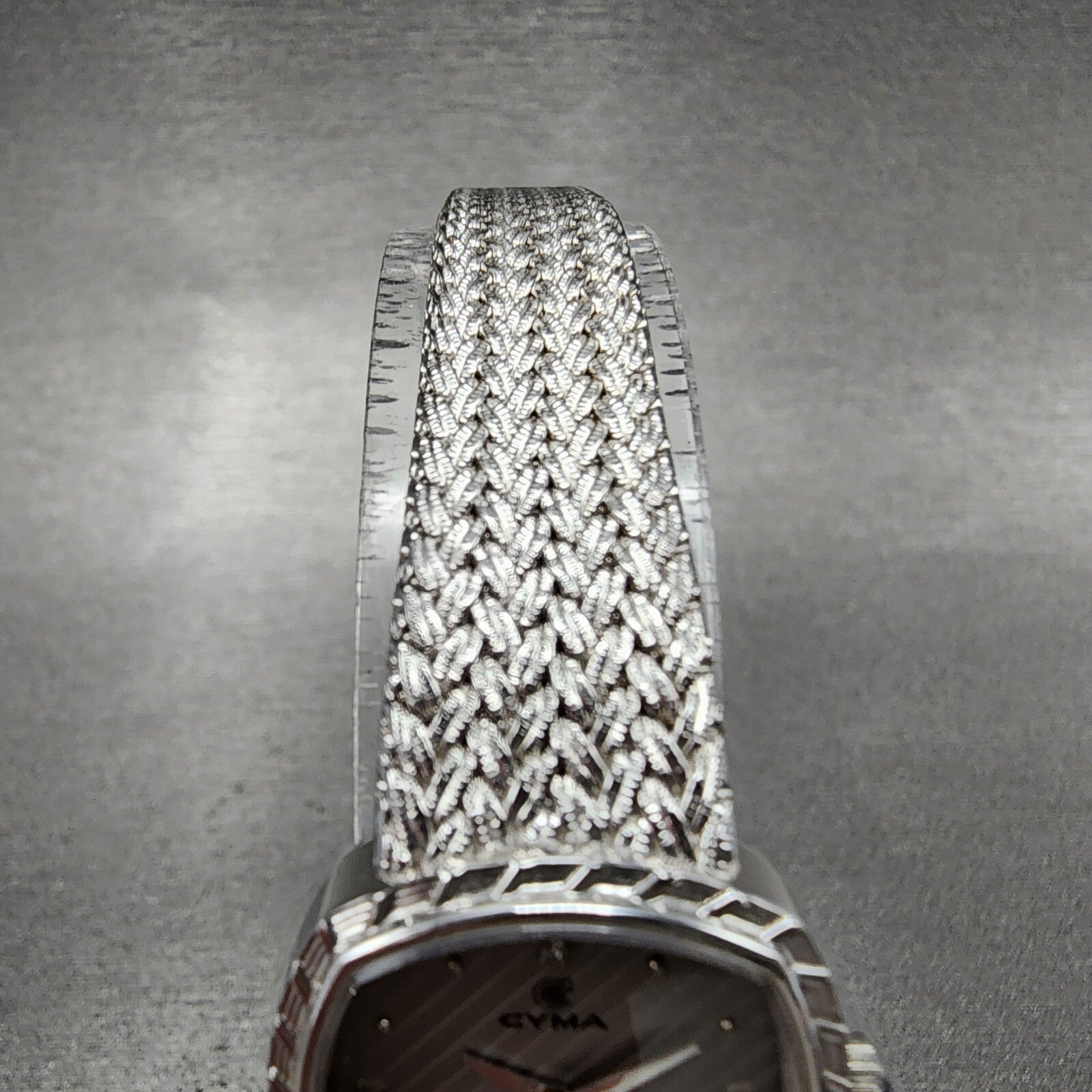 Cyma Watch Women 22mm Silver Dial Silver Tone Rectangle 2002 New Battery4