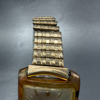 Citizen Excel Date Watch Men 29mm Champagne Dial Gold Plated Manual Wind Runs4
