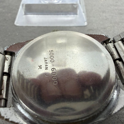 Seiko School Time Watch Men 33mm Silver Dial Steel Date Manual 5000-6000 Runs9