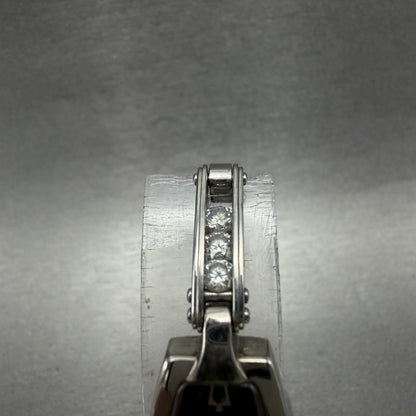 Bulova Tank Watch Women 14mm Black Dial Silver Tone Rectangle 96T15 New Battery4