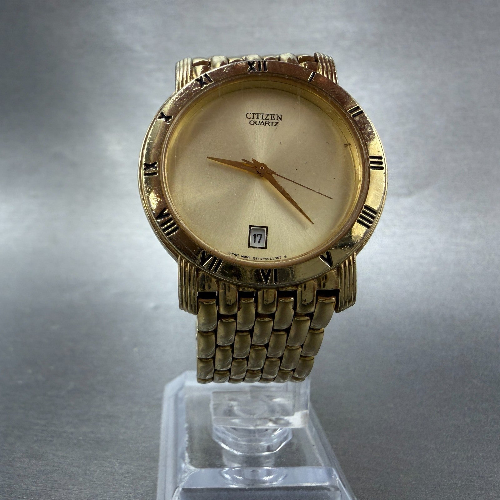 Citizen Watch Men 34mm Champagne Dial Gold Tone Date 2510-S038391 PARTS6