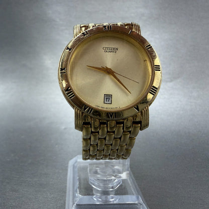 Citizen Watch Men 34mm Champagne Dial Gold Tone Date 2510-S038391 PARTS6