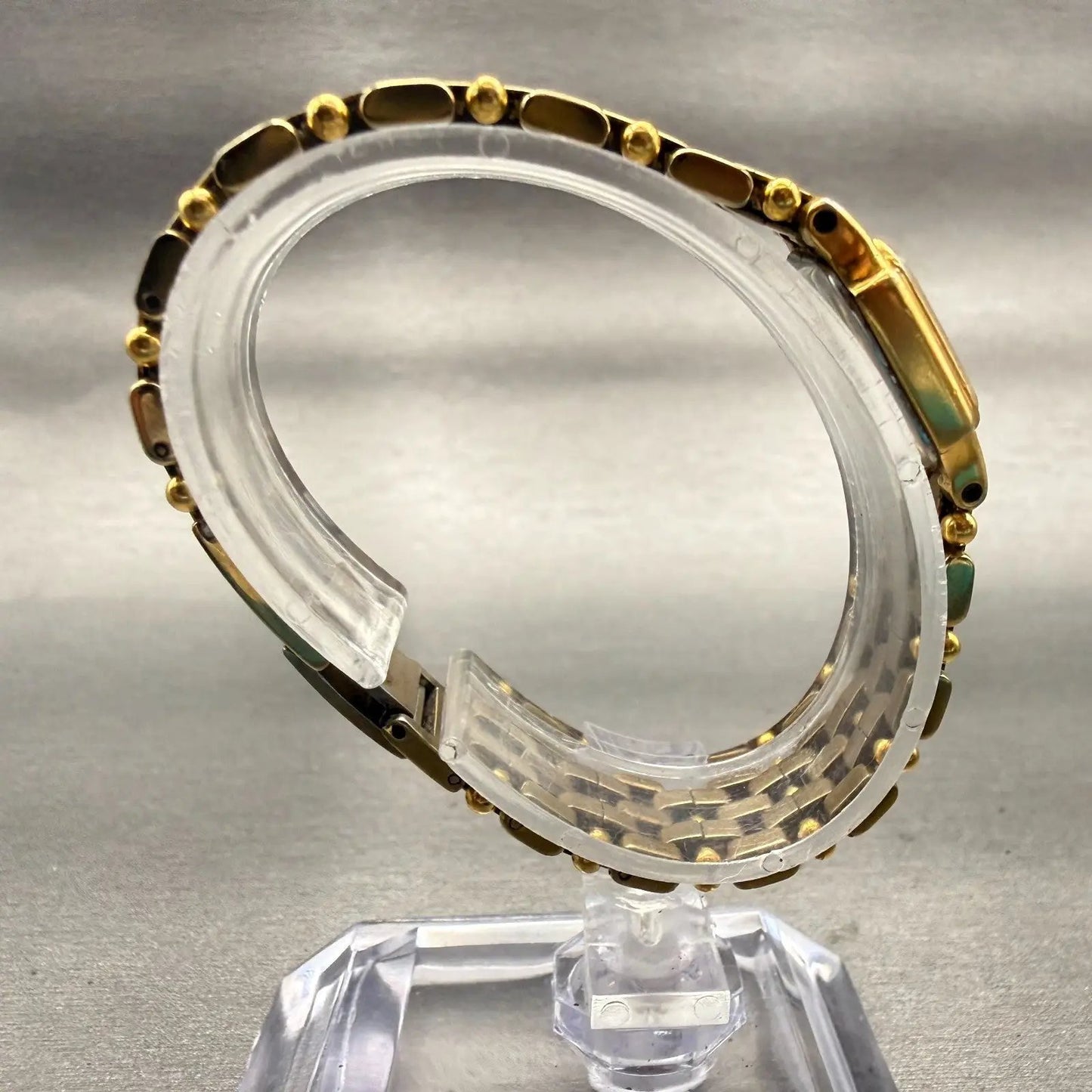 Citizen CQ Watch Women 15mm Champagne Dial Gold Rectangle 2250-S04701 New Batt8