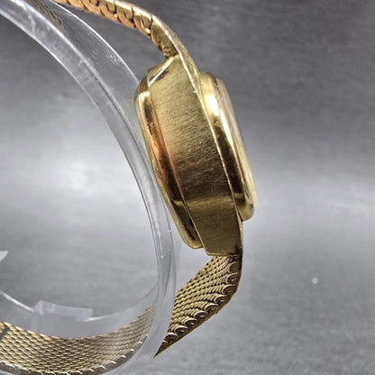 Bulova Accutron Watch Women 18mm Champagne Dial Gold Tone Rectangle PARTS4