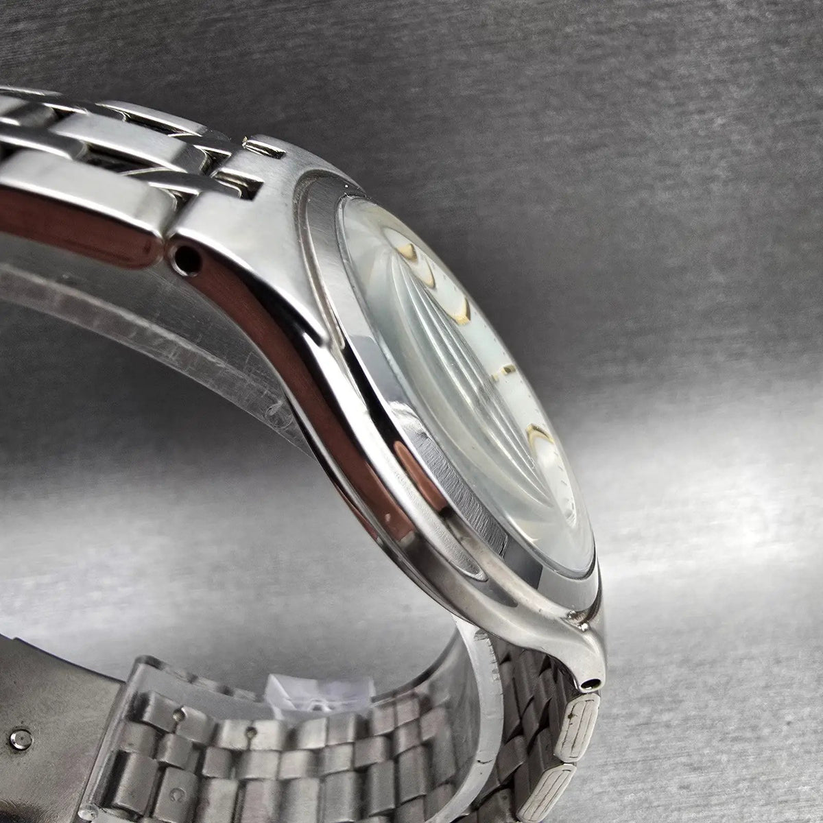 Seiko Watch Men 34mm White Dial Silver Round 7N01-0DM0 New Battery Bracelet JDM3