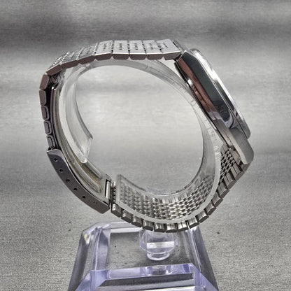 Seiko Chronos Watch Men 34mm Silver Dial Silver Tone Daydate 5H23-7D20 New Batt8