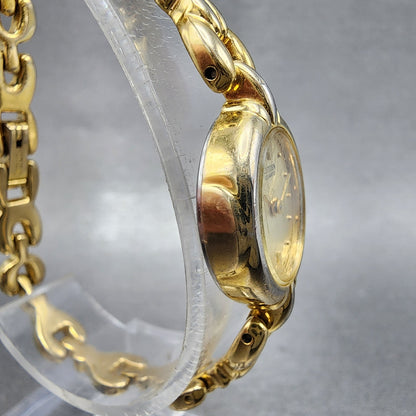 Citizen Watch Women 16mm Champagne Dial Gold Tone Oval 3220S36483 New Battery3