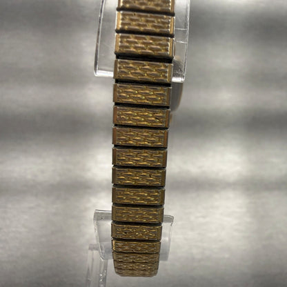 Seiko Watch Women 17mm Black Dial Gold Tone Rectangle 1N00-5K29 VTG New Battery7