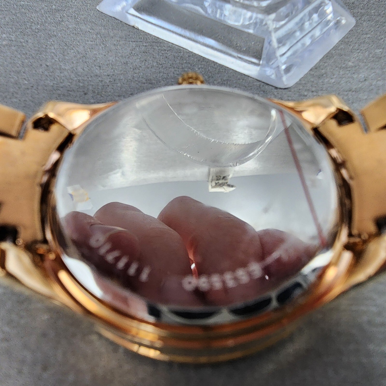 Fossil Stella Watch Women 38mm Rose Dial Rose Gold Tone Daydate Round New Batt9