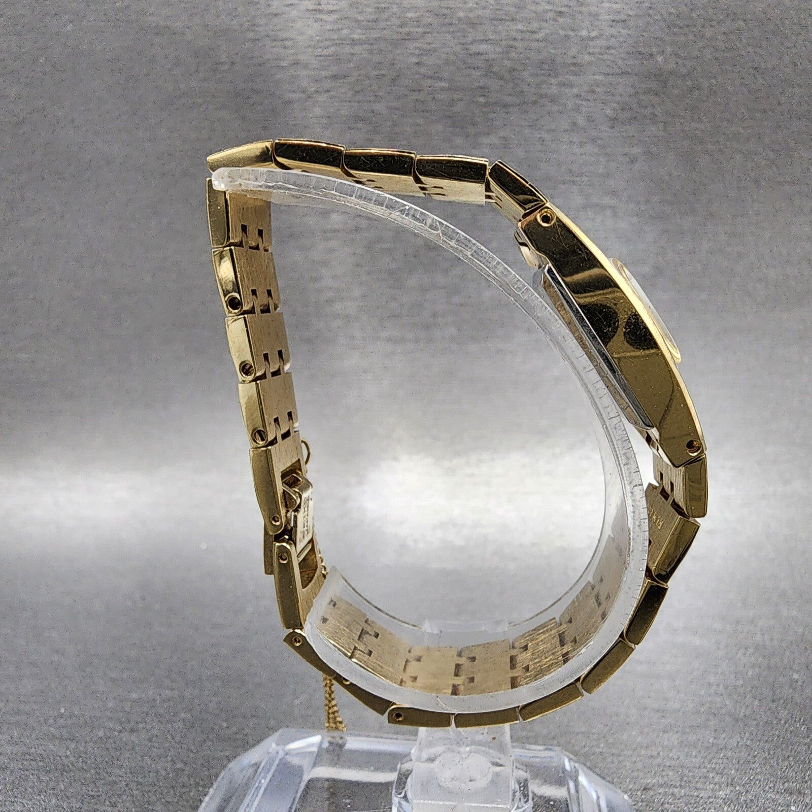 Seiko Watch Women 16mm Gold Dial Gold Tone Manual Rectangle 113399 Runs8
