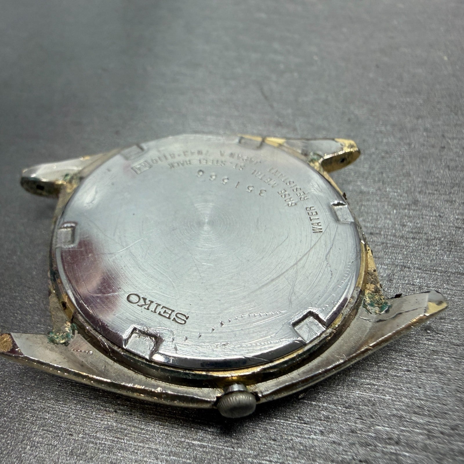 Seiko President Watch Men 37mm Gold Dial Gold Tone Daydate 7N43-8110 PARTS VTG9
