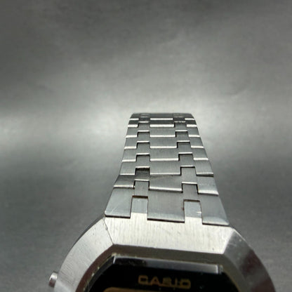 Casio casiotron O-11 Watch Men 36mm Digital Steel Daydate Round NO BACK PARTS5