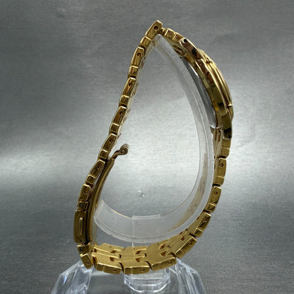 Seiko Watch Women 26mm Silver Dial Gold Tone Date Round 7N82-0AM0 New Battery8