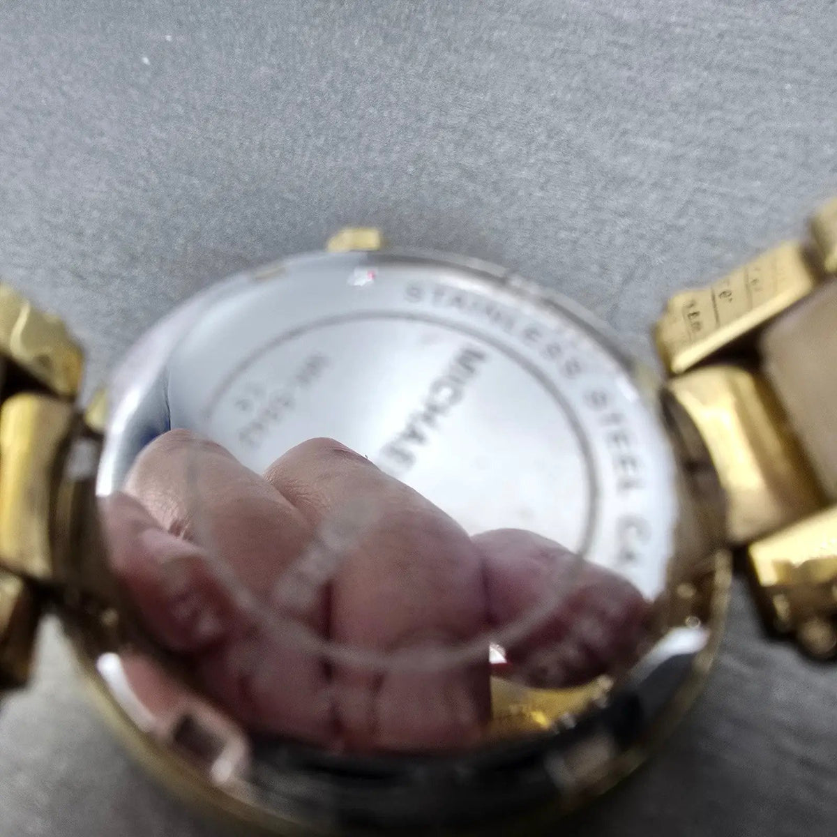 Michael Kors Mini Parker Watch Women 33mm Champange Dial Gold MK-5842 New batt 29