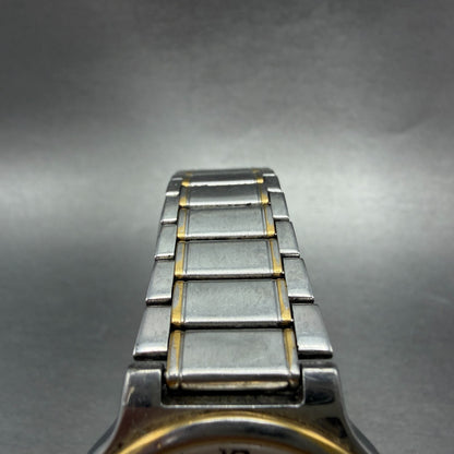 Seiko Spirit Watch Men 34mm White Dial Two Tone Round 7n01-6a70 New Battery VTG4