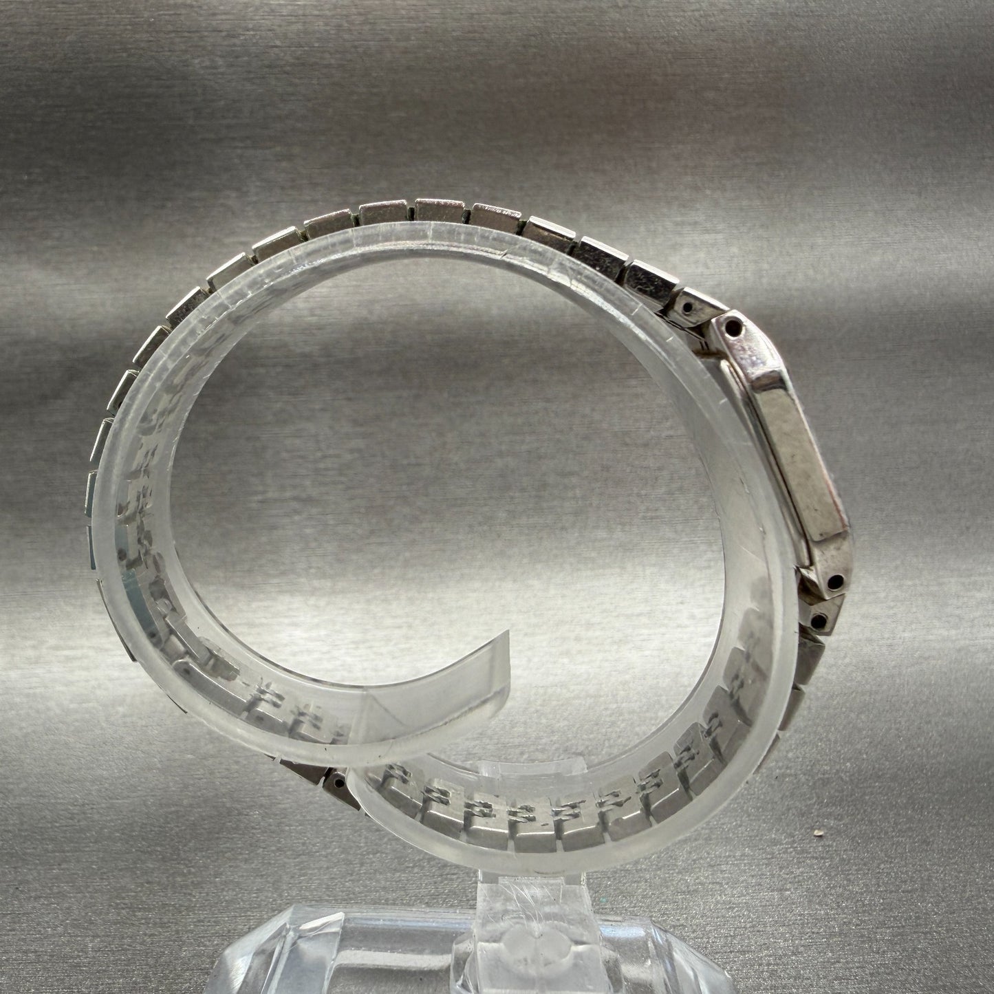 Seiko Watch Women 16mm Silver Dial Two Tone Octagon 2C20-5209 New Battery VTG 478