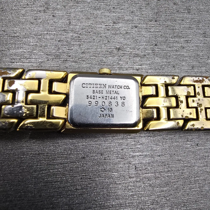 Citizen Elegance Watch Women 14mm MOP Dial Two Tone Gemmed 5421-H21441 New Batt10