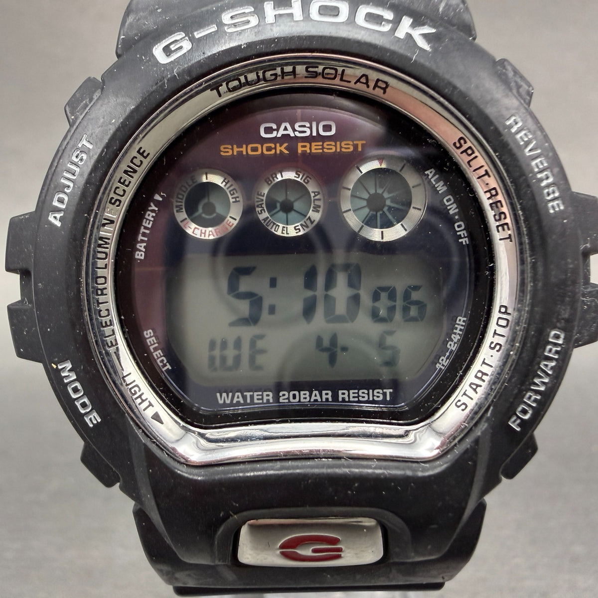 Casio G-Shock G-7210 Watch Men 46mm Digital Black Alarm Chronograph Solar Works1