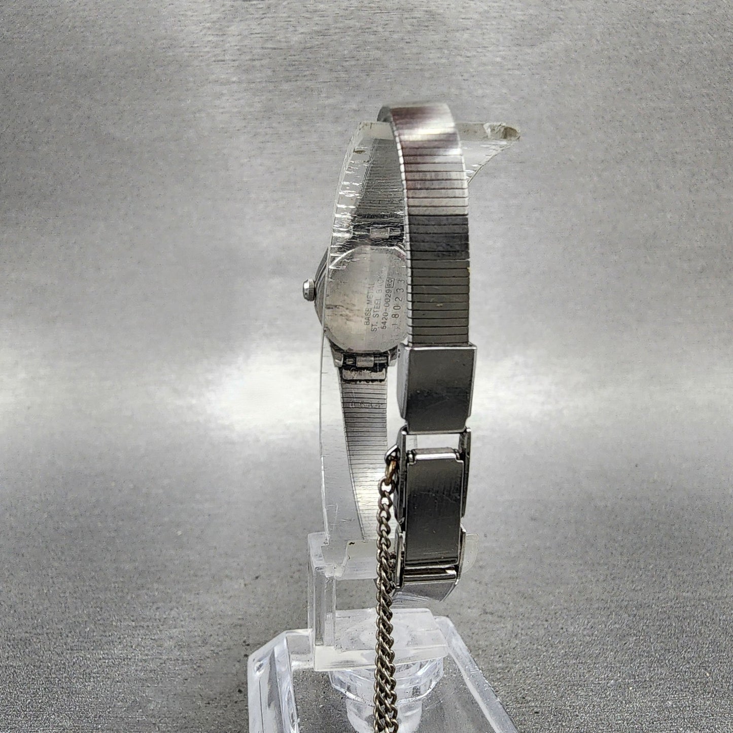 Seiko Watch Women 16mm White Dial Silver Tone Round 54200029 New Battery VTG7