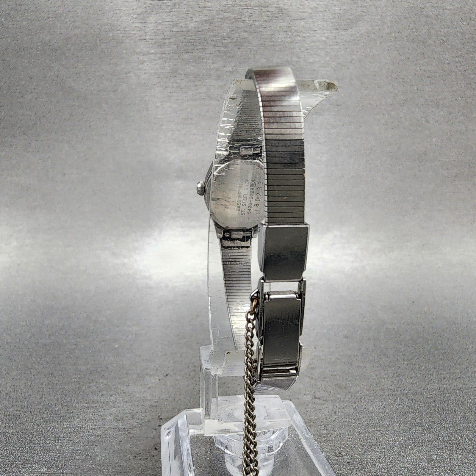 Seiko Watch Women 16mm White Dial Silver Tone Round 54200029 New Battery VTG7