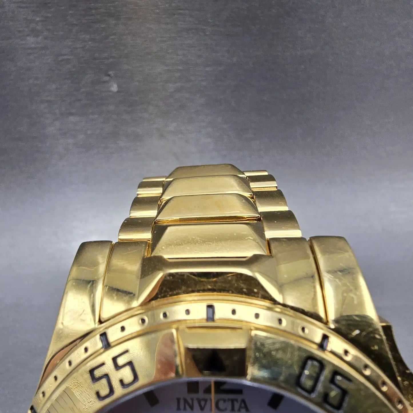 Invicta Reserve Chronograph Watch Men 50mm MOP Dial Gold Tone 6257 New Battery4