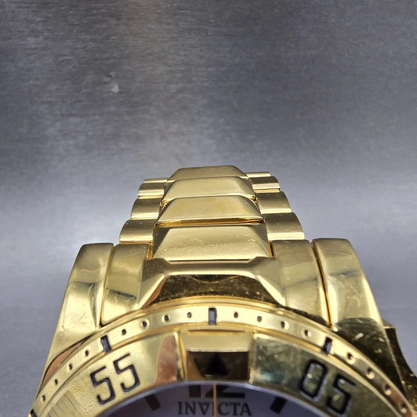 Invicta Reserve Chronograph Watch Men 50mm MOP Dial Gold Tone 6257 New Battery4