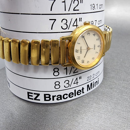 Seiko Spirit Watch Women 23mm Luminous Dial Gold Tone 4n210640 New Battery10