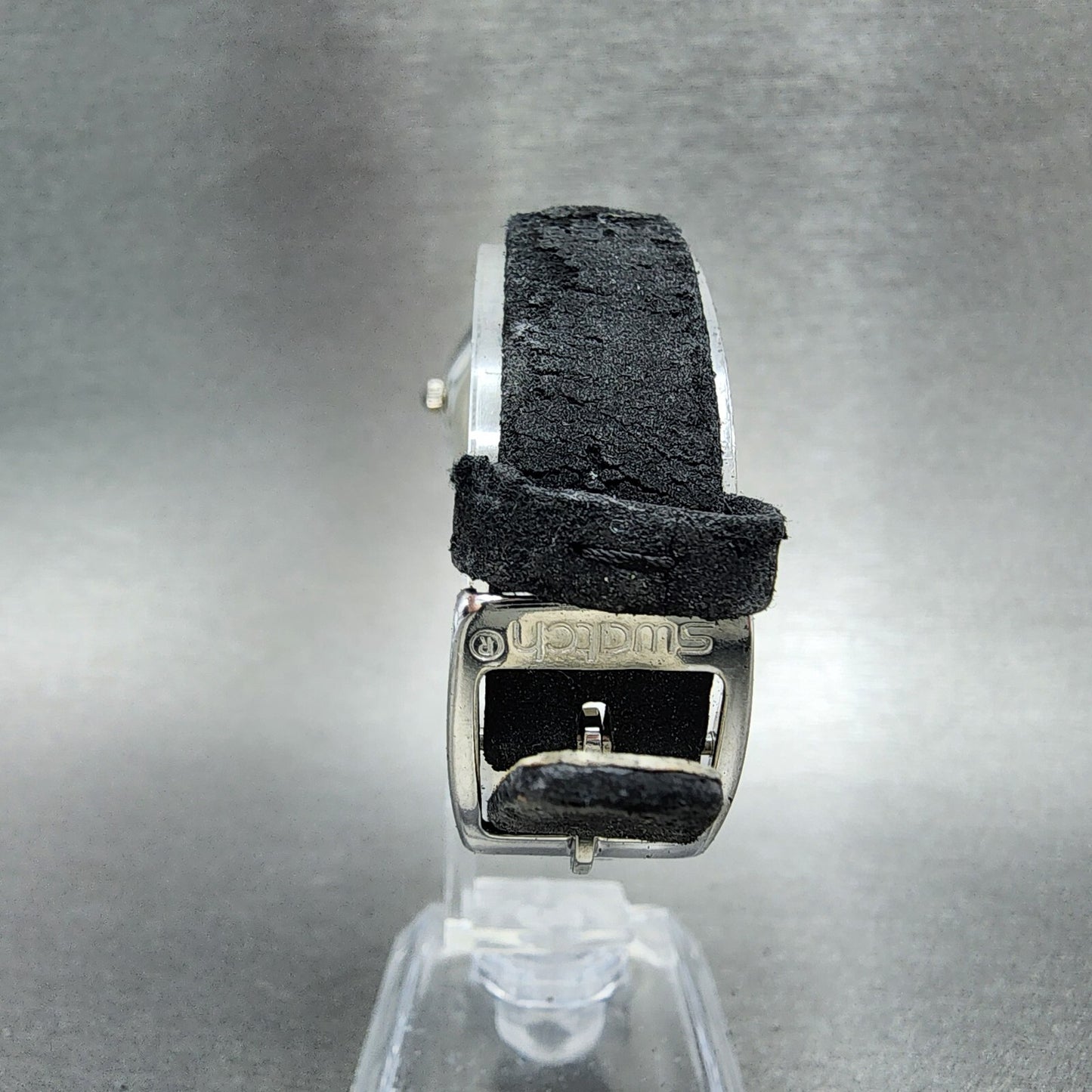 Swatch Irony Uccello Watch Women 25mm Black Dial Steel Round YSS152 New Battery