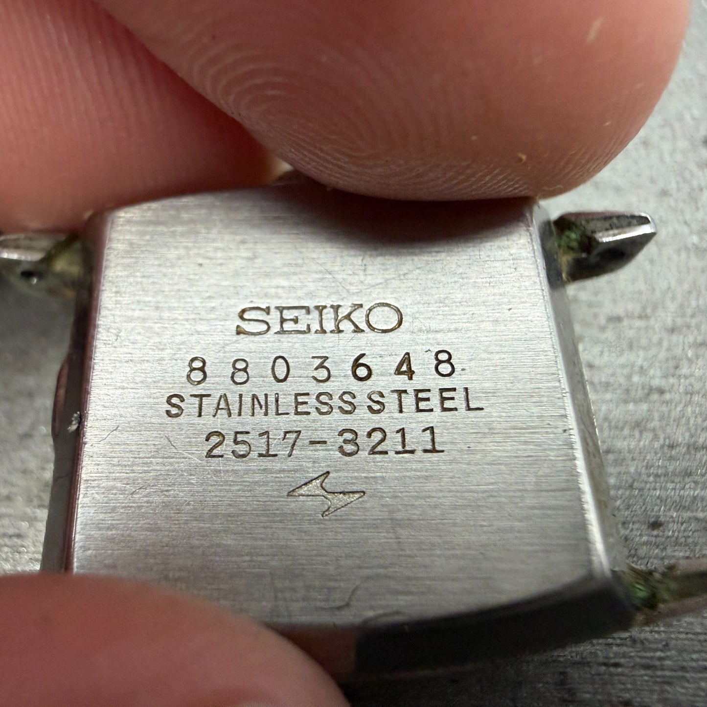 Seiko Matic Lady Watch Women 20mm Silver Dial Silver Tone Date 2517-3211 Runs6