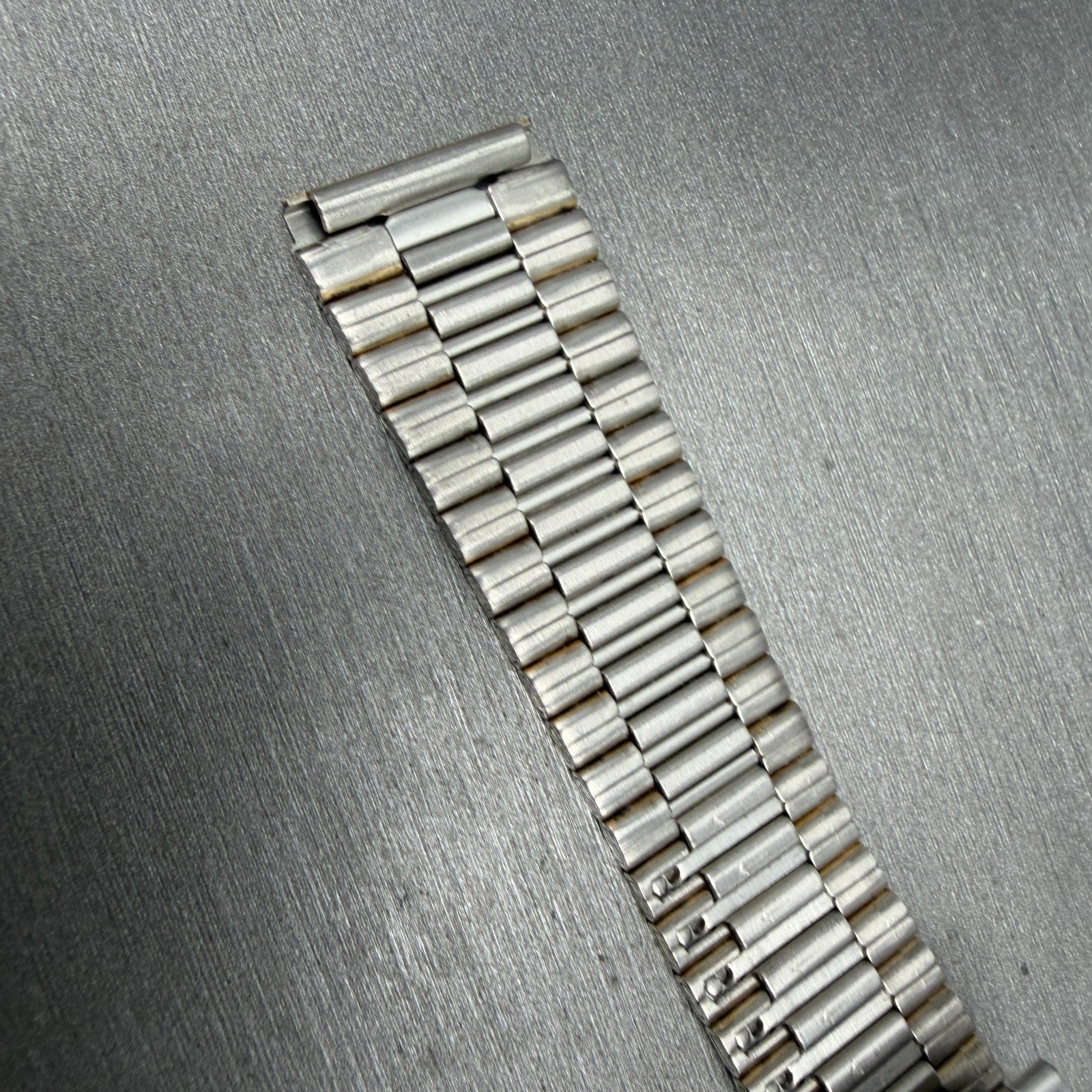 Seiko SQ Bracelet 18mm Stainless Steel Gold Tone Tri Folding Clasp Vintage Japan13