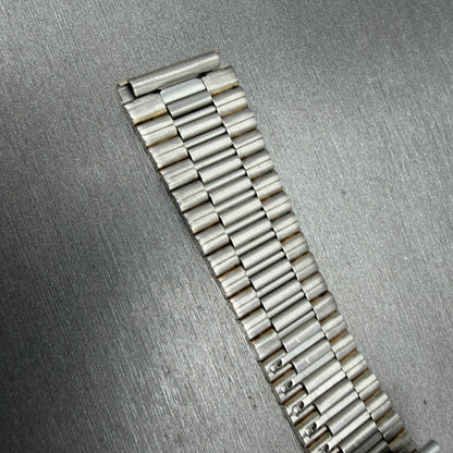 Seiko SQ Bracelet 18mm Stainless Steel Gold Tone Tri Folding Clasp Vintage Japan13
