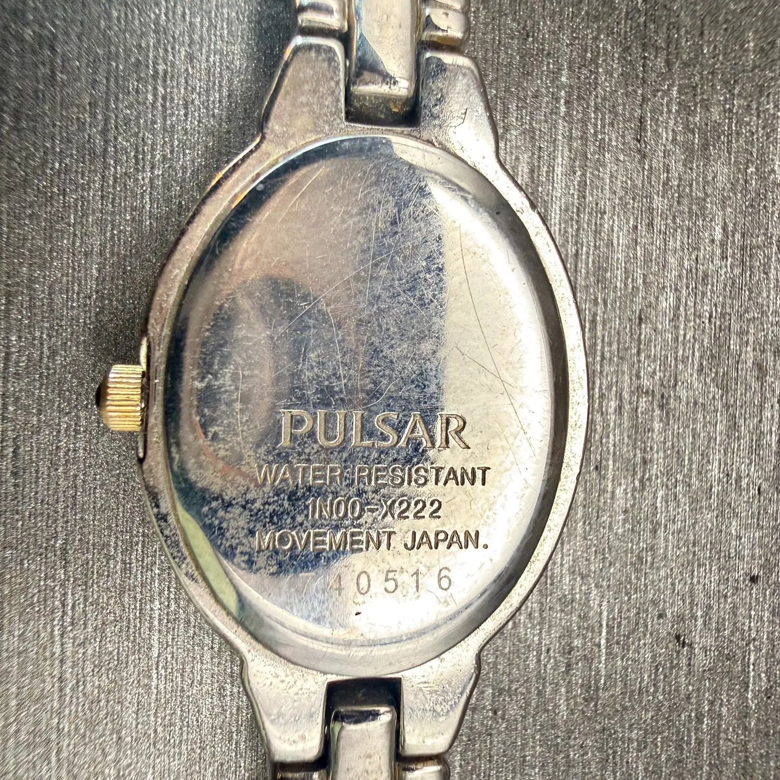 Seiko Pulsar Watch Women 18mm MOP Dial Silver Tone Gemmed 1N00-X222 New Battery10