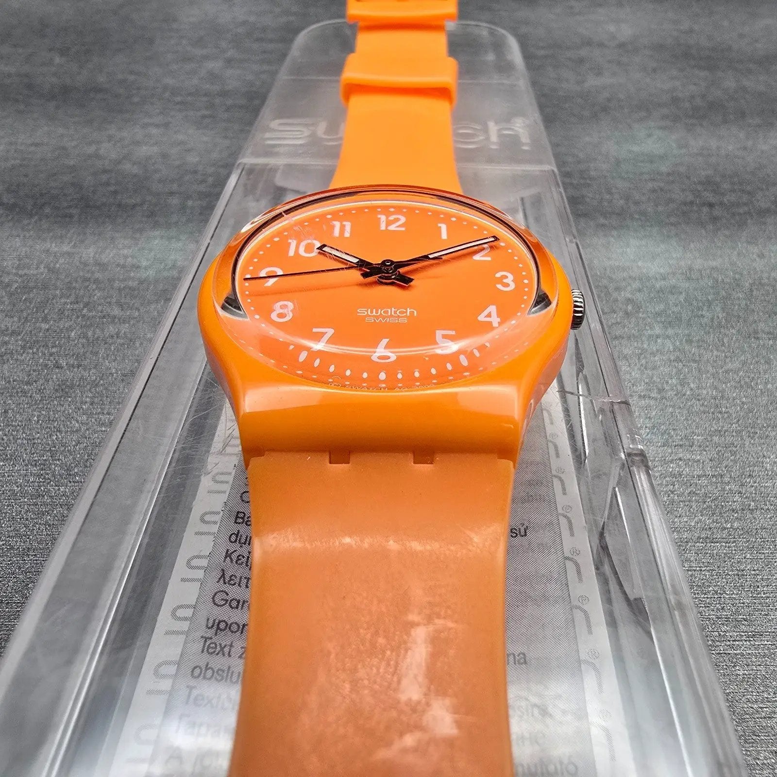 Swatch Fresh Papaya Watch Men 34mm Orange Dial Orange Tone GO105 New Battery2