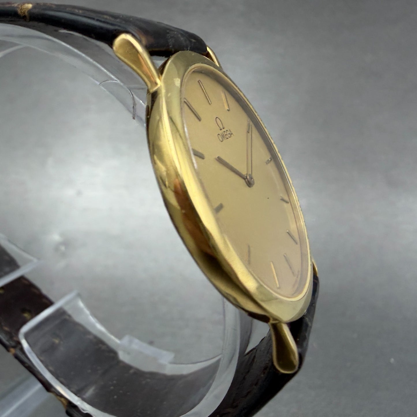Omega De Ville Watch Men 32mm Gold Dial Gold Plated Cal1378 195.0075.2 PARTS4