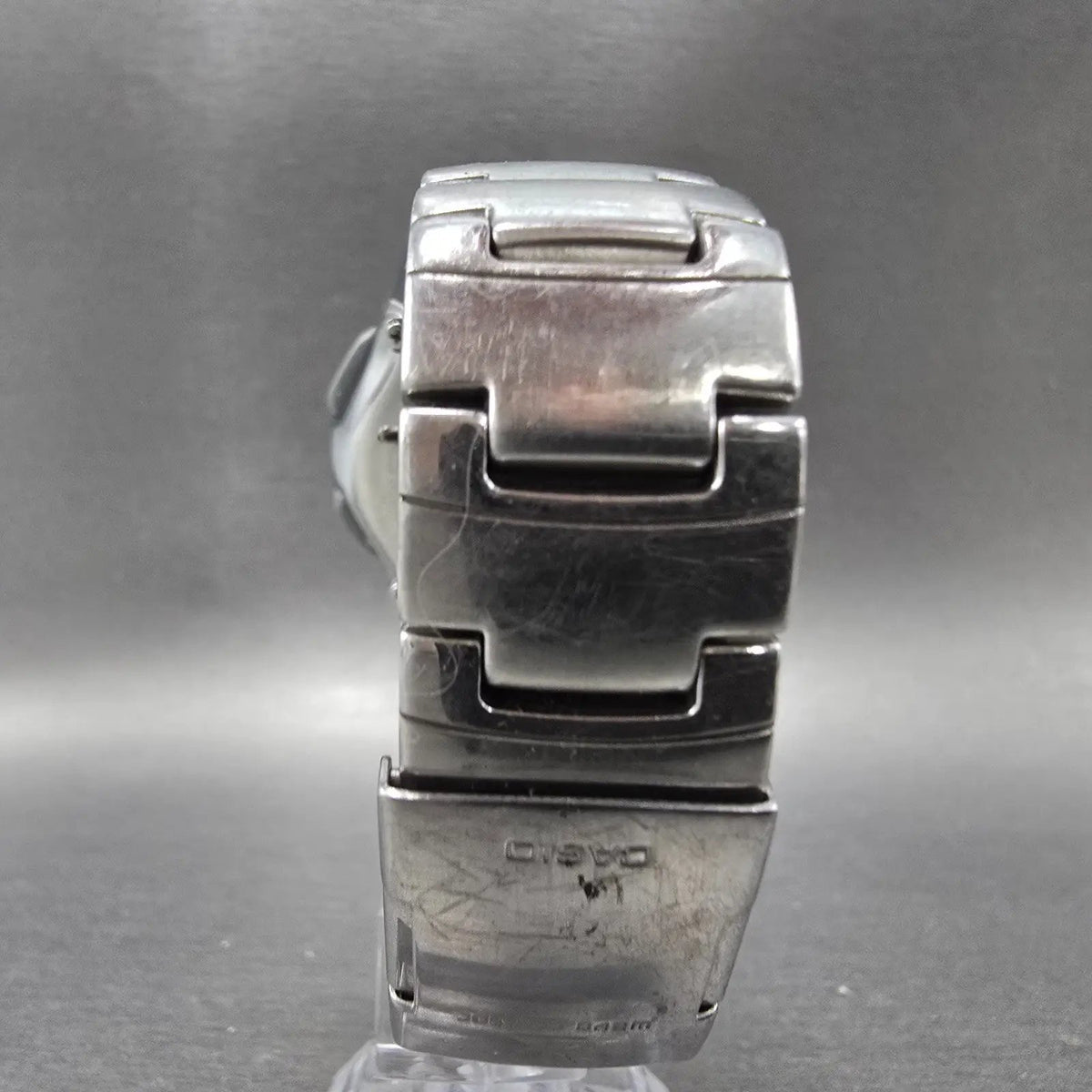 Casio WVA-400J Watch Men 42mm Blue Dial Silver Alarm Chrono Waveceptor PARTS9