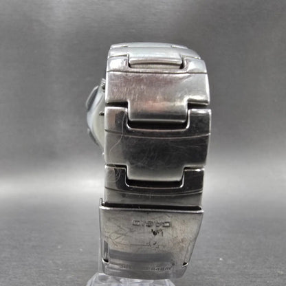 Casio WVA-400J Watch Men 42mm Blue Dial Silver Alarm Chrono Waveceptor PARTS9