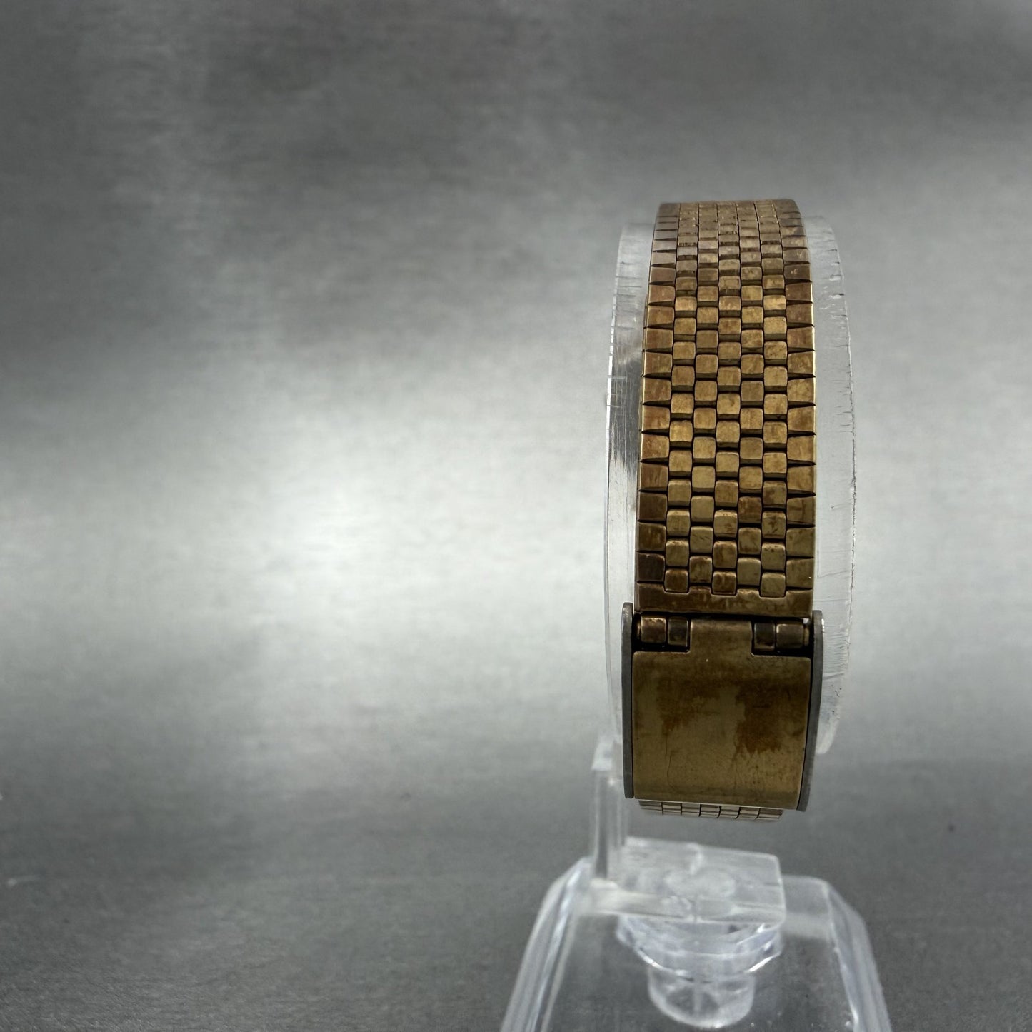 Seiko Watch Women 20mm Champagne Dial Gold Tone Octagon 4n21-5022 New Battery7