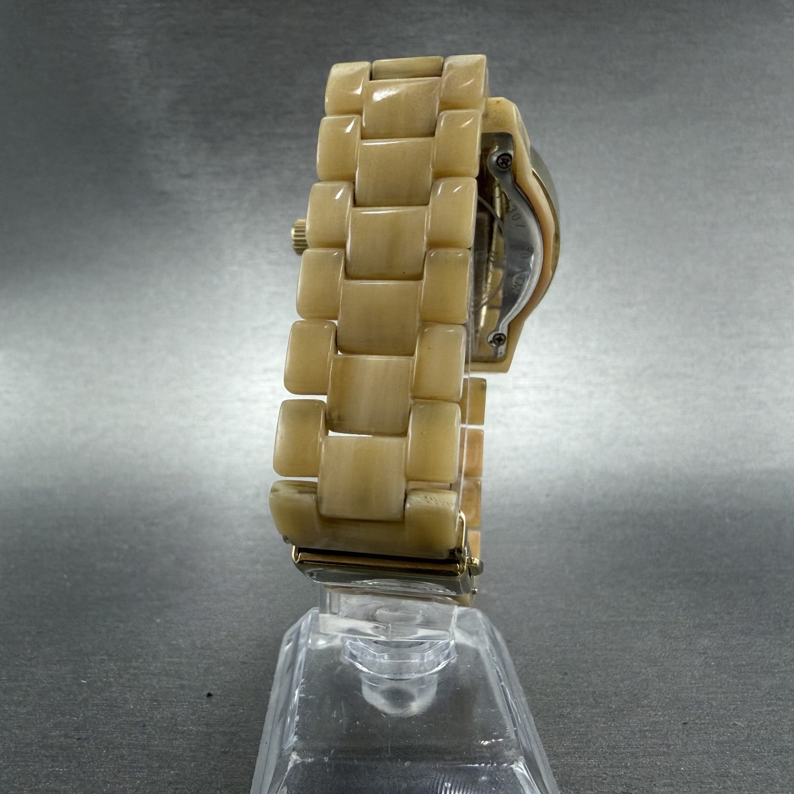 Michael Kors Jet Set Watch Women 37mm MOP Dial Gold Tone Daydate MK-5039 New Bat7