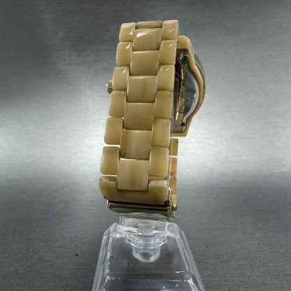 Michael Kors Jet Set Watch Women 37mm MOP Dial Gold Tone Daydate MK-5039 New Bat7