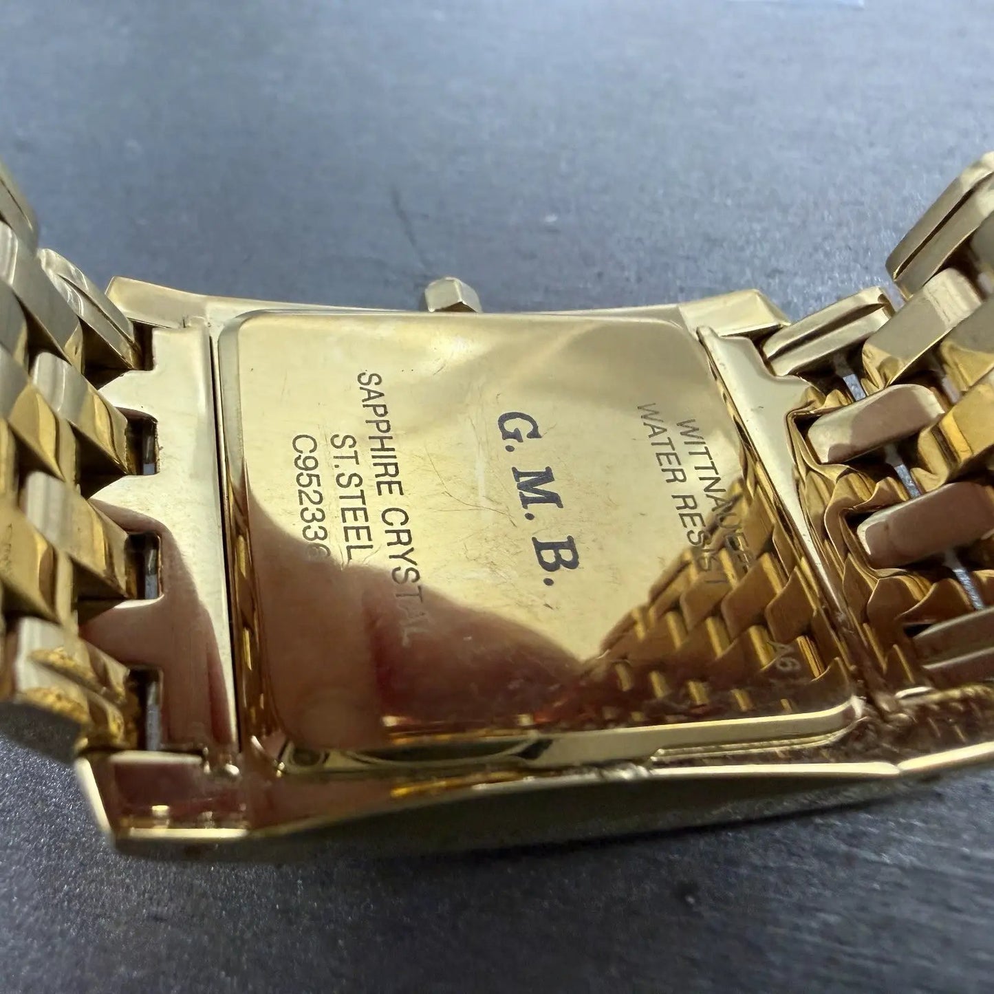 Wittnauer Tank Watch Men 26mm White Dial Gold Tone Rectangle 11A01 New Battery9