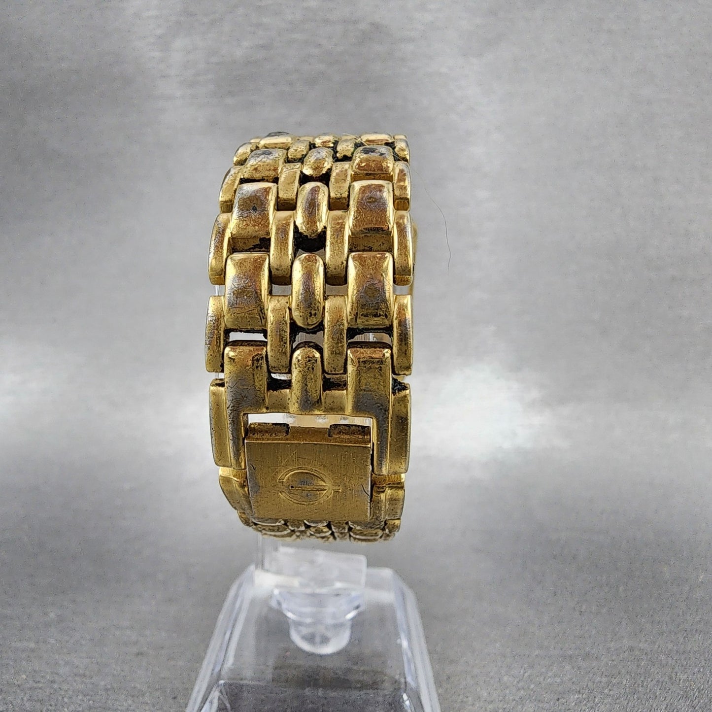 Elgin Tank Watch Men 26mm Black Dial Gold Tone 1L12 Date FMA 36 New Battery7