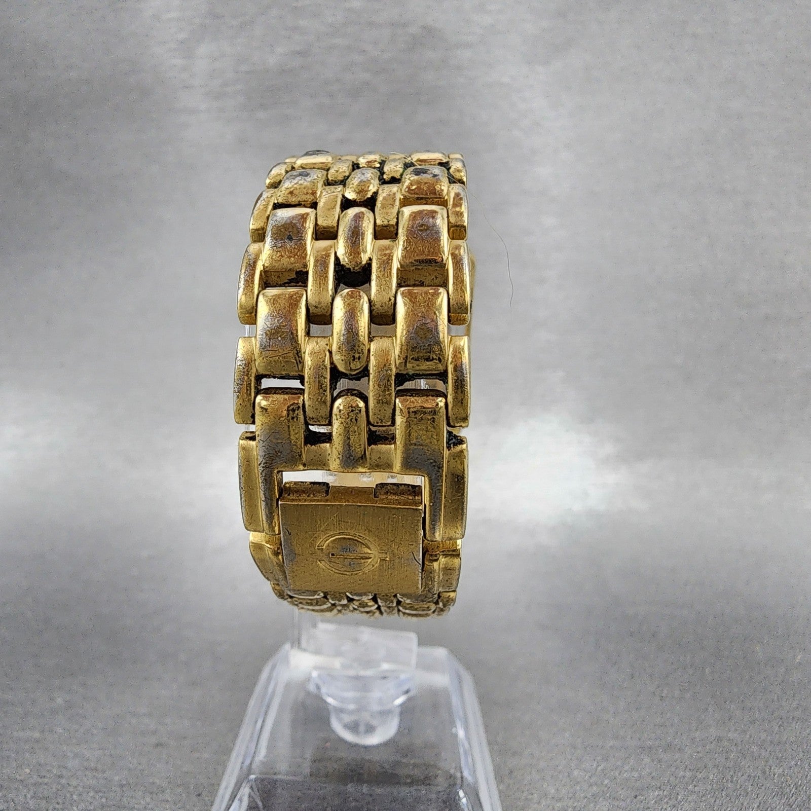 Elgin Tank Watch Men 26mm Black Dial Gold Tone 1L12 Date FMA 36 New Battery7